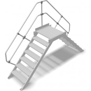 Переход с платформой KRAUSE 7 ступеней 600 мм 60°