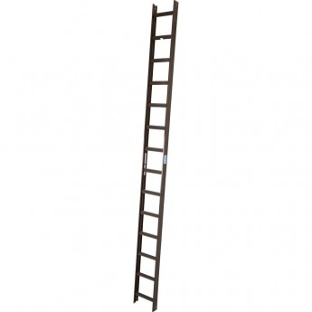 Стационарная лестница KRAUSE для крыши, коричневая 14 ступеней