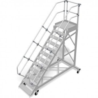 Трап с платформой передвижной KRAUSE 12 ступеней, ширина 1000мм 45°