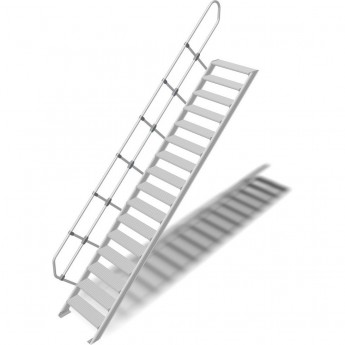 Трап стационарный KRAUSE 16 ступеней, ширина 600 мм 60°