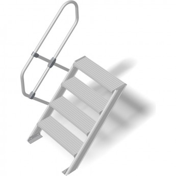 Трап стационарный KRAUSE 4 ступени, ширина 800 мм 45°